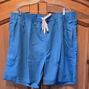 Vth Haband Shorts Mens X-Large Pocket Swim Trunks Shorts Turquoise BRAND NEW
